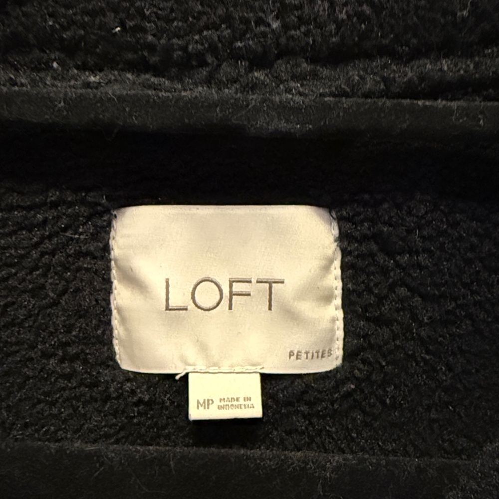 LOFT Black faux shearling moto inspired jacket - Picture 2 of 10